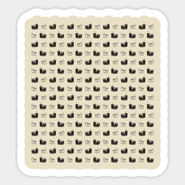 Pattern fast food Sticker by herubintang